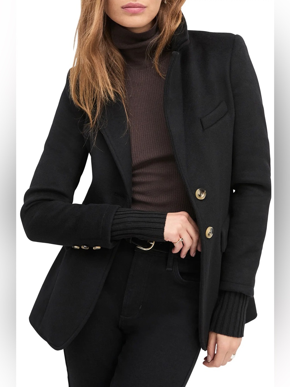 Favorite Daughter The City Layered Wool Blend Blazer/Coat Size Large